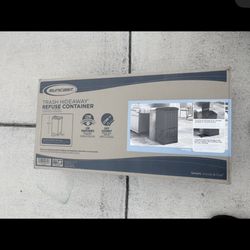 Suncast #GH3900. 39 Gallon Trash Hideaway Resin Garbage Can for Patio Deck Yard