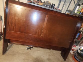 Cherry Wood Sleigh Bed Headboard