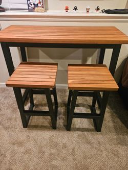 Table and Stool Set
