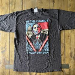 Obama "Be The Change" Official Inauguration T-Shirt (Mens XL) Shepard Fairey