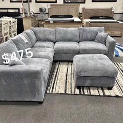 $475 No Tax 4-Pc Sectional Sofa Set