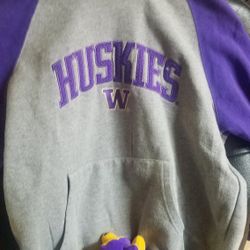 Huskies Hoodie Size 10/12 Boys Or Girls. Beanie Dog