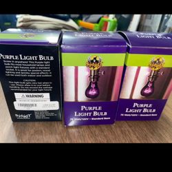 Purple Light Bulbs (3)
