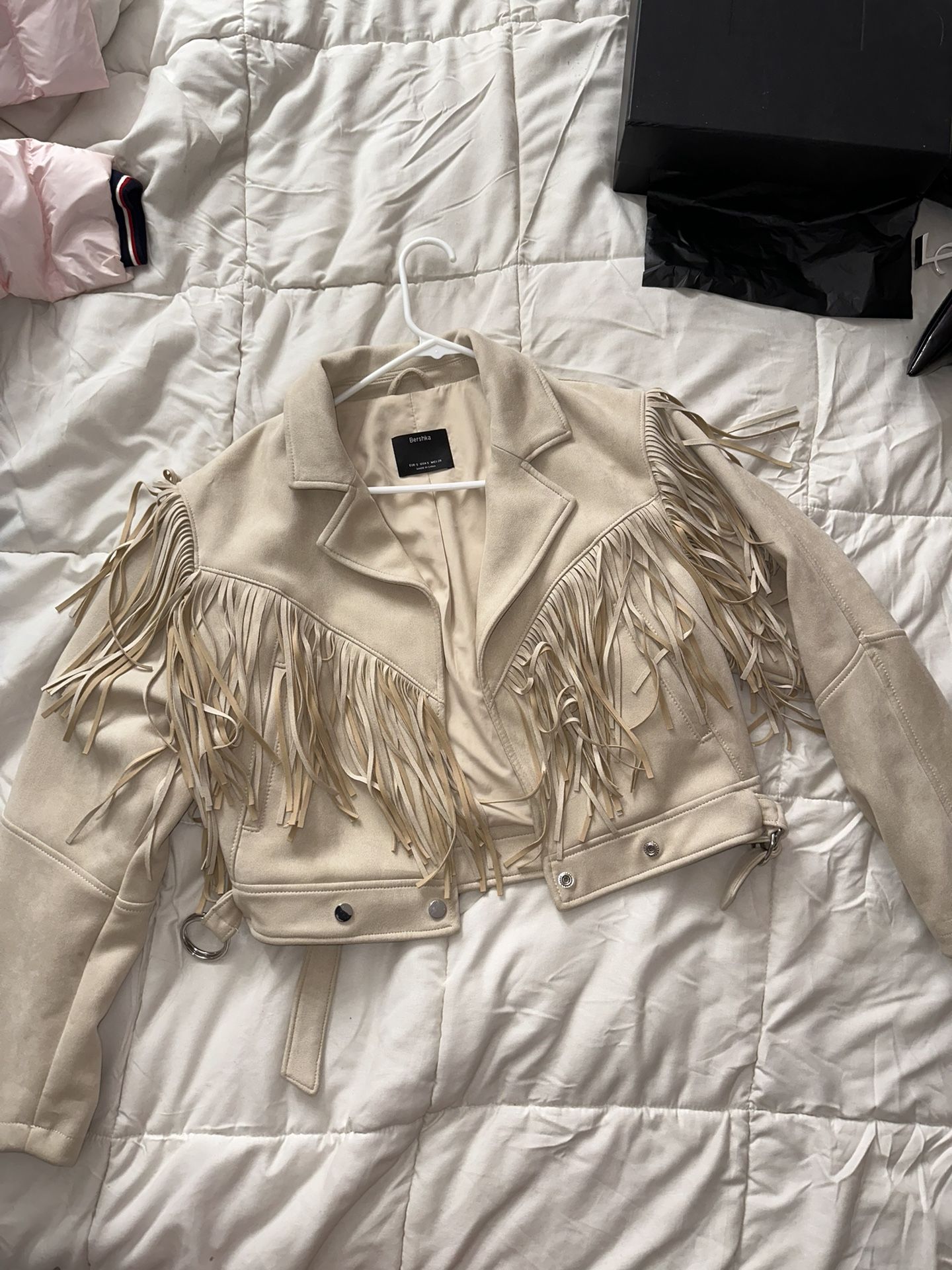 bershka fringe jacket