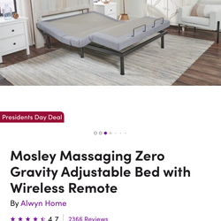King Adjustable Bed Base – Zero Gravity + Massage
