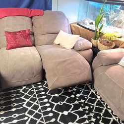 Reclining Sofa and Reclining Chair