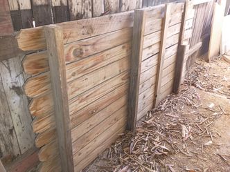 Wood gates and pieces of wood