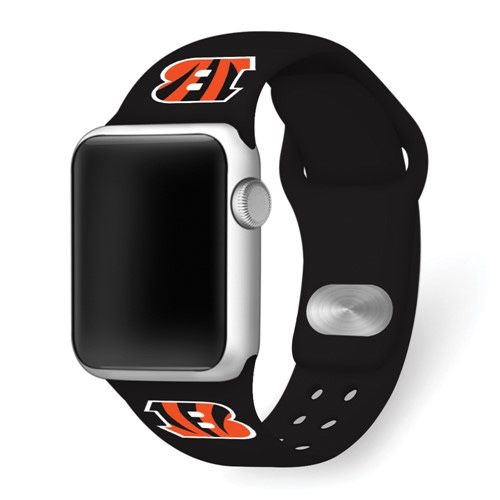 Gametime Cinti. Bengals Silicon Band fits Apple Watch (42/44mm Black)