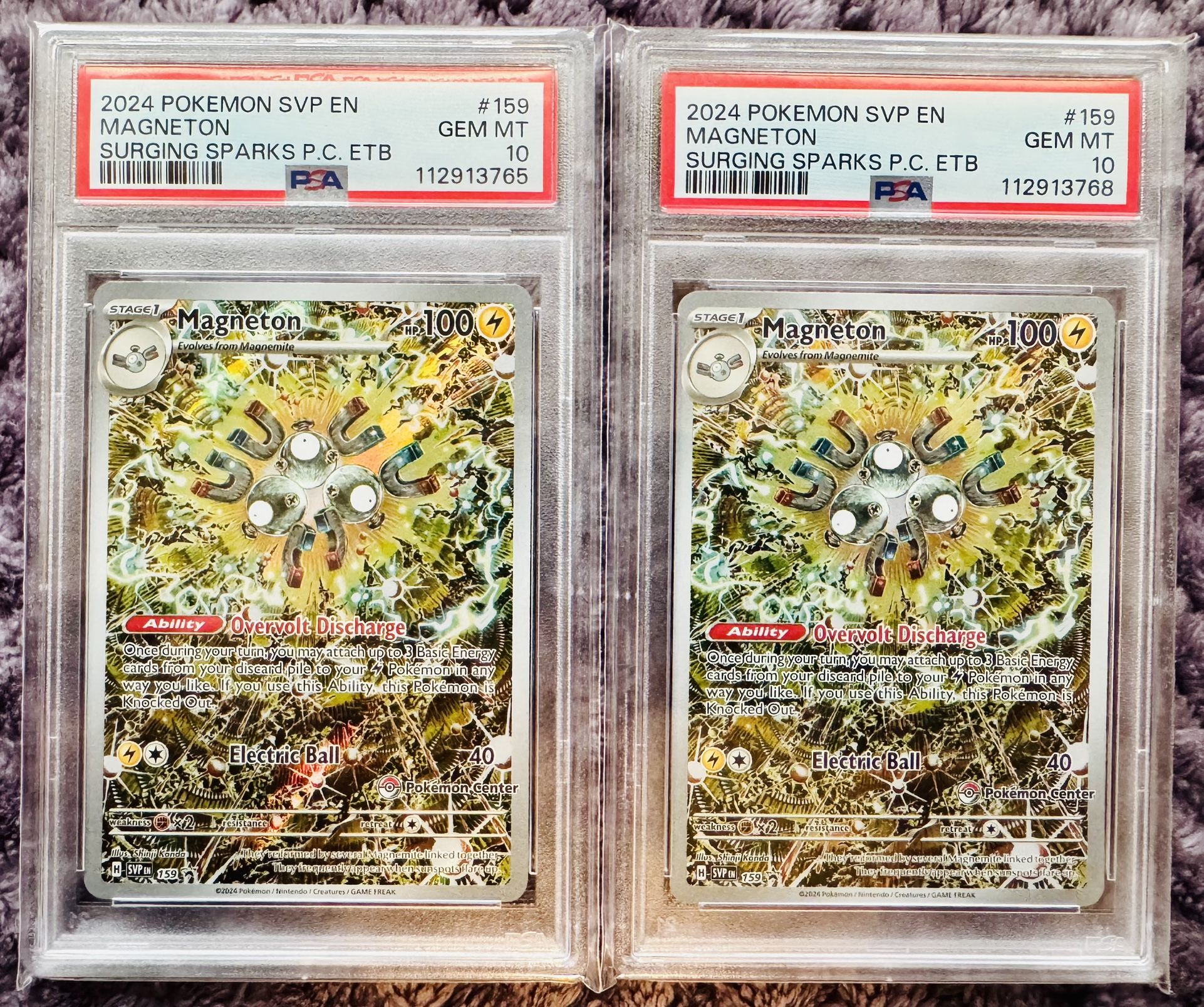 Magneton POKEMON CENTER IR- 2024 Surging Sparks P.C. ETB Promo - Illustration Rare - PSA 10 Gem Mint