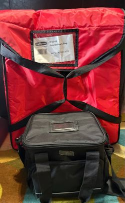 Rubbermaid Commercial Insulated Pizza & Food Delivery Bag & Trunab 6-Cup Drink Carrier