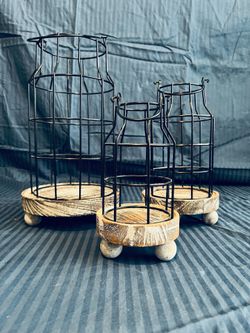 Farmhouse Lantern Decor 3PCS
