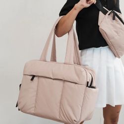 Calpak Luka Duffel in Rose Quartz