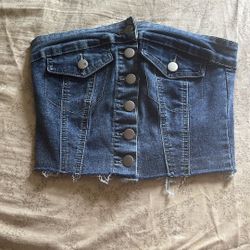 Denim Crop Top