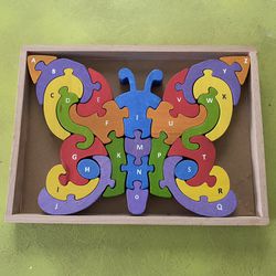 ABC Wood Butterfly Puzzle 