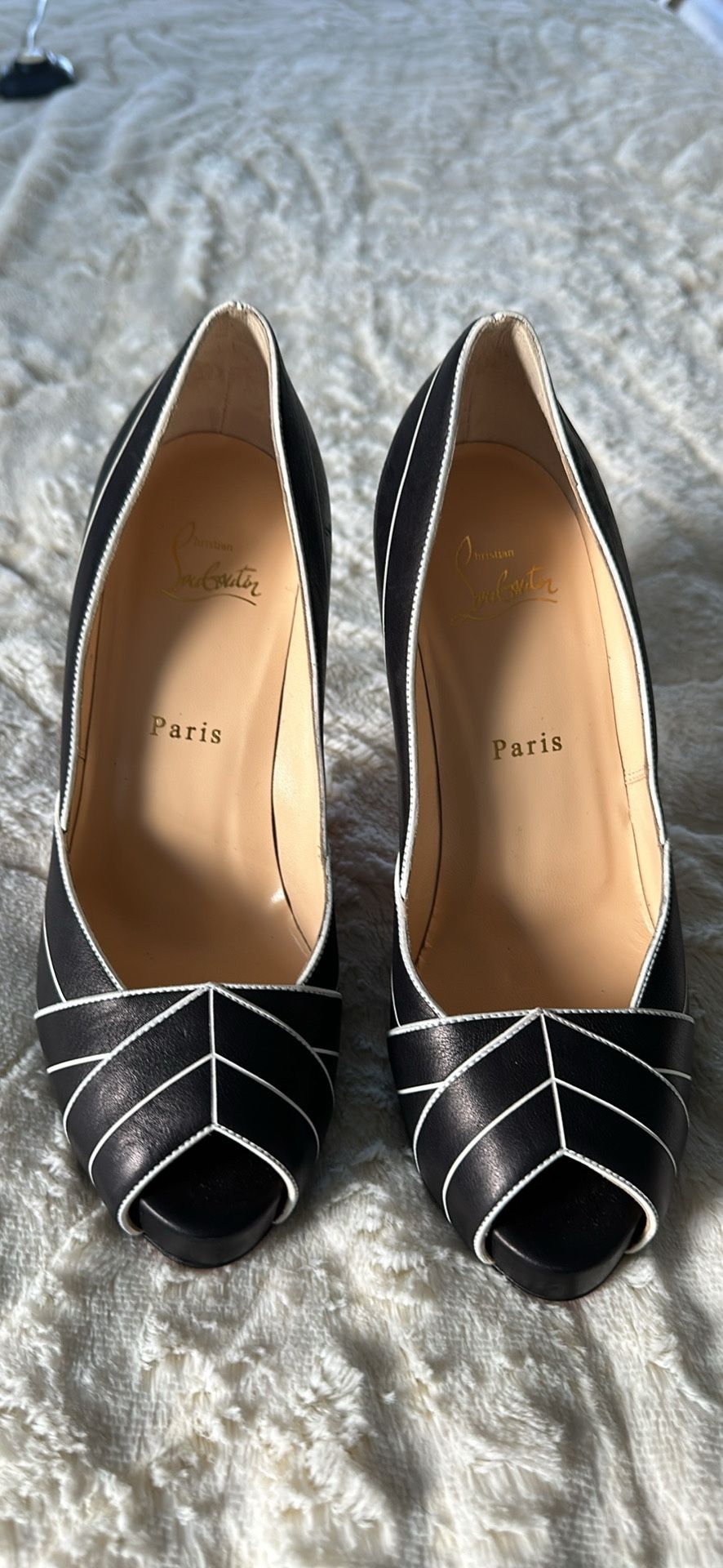 Christian Louboutin (Red Bottom Shoes) Christian Louboutin heels (Red Bottom) Size 8 Undessin Alta 120 Calf