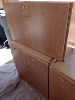 Wood cabinets