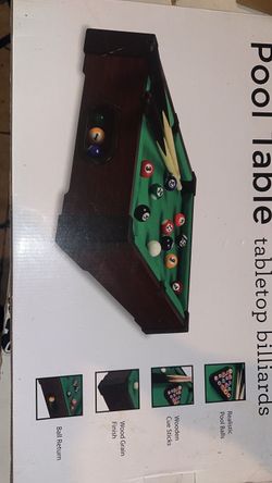Tabletop Pool Billiards Table Set