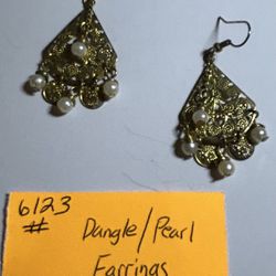 Dangle Pearl Earrings # 6123