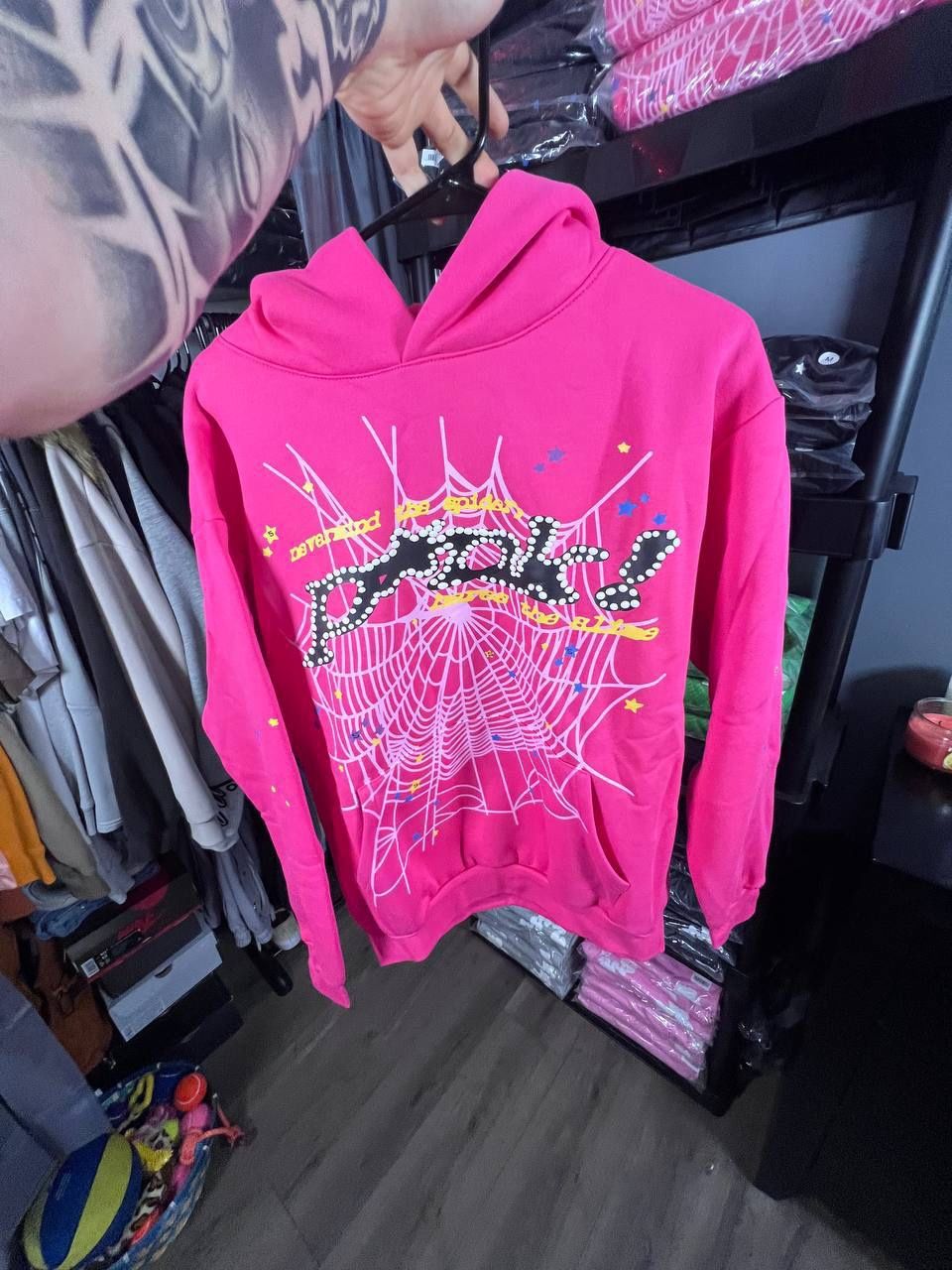 Pink Sp5der Hoodie