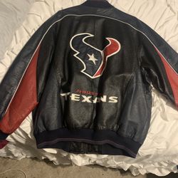 Beautiful Leather Texans Jacket 
