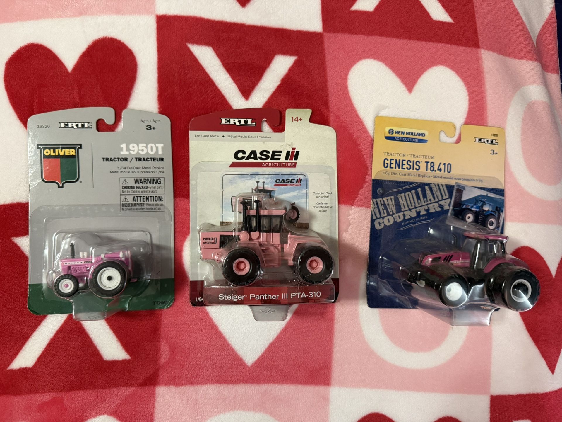 pink collectable tractors