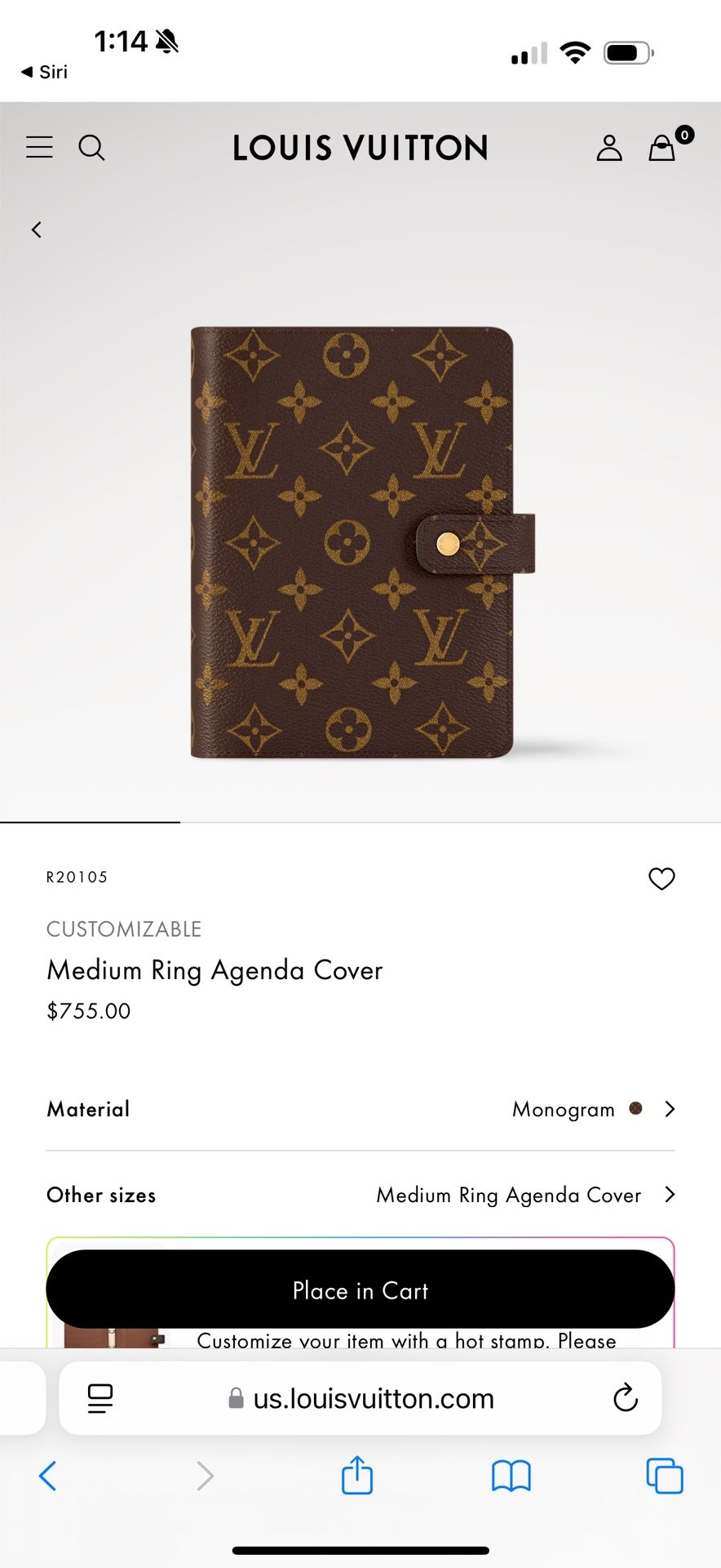 Louis Vuitton planner/passport book
