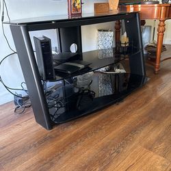Black Glass. TV Stand. 
