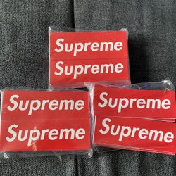 3 Packs Of Supreme Logo Stickers 50 Each In A Pack