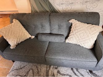 Grey Mid-Century modern sofa set