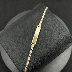 14K Tri-Colored Valentino Baby ID Bracelet