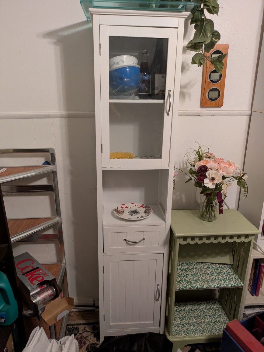 White Shelving Unit / Cabinet - Standing