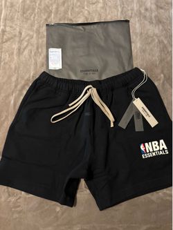 NEW NBA Fear of God Essentials Black Shorts (Size S, M, L) 100% Authentic ✅