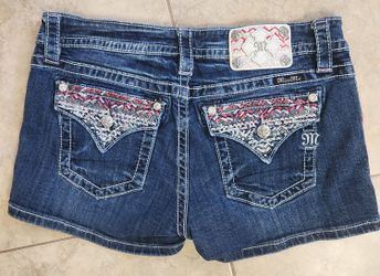 New Womens Miss Me Bling Jean Shorts Size 31