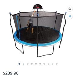 Sportspower Bounce Pro 14' Trampoline with Heavy Duty Basketball System New Juego Patio $190 