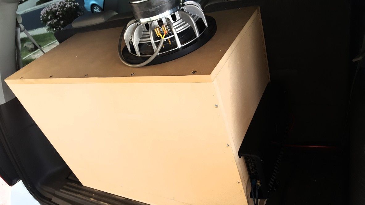 TC Sounds Epic 10 Inch Sub in Huge Ported Box And 2000 Watt Kenwood Amp