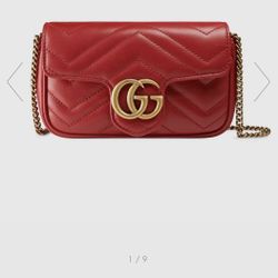 RED MINI GUCCI CROSS BAG