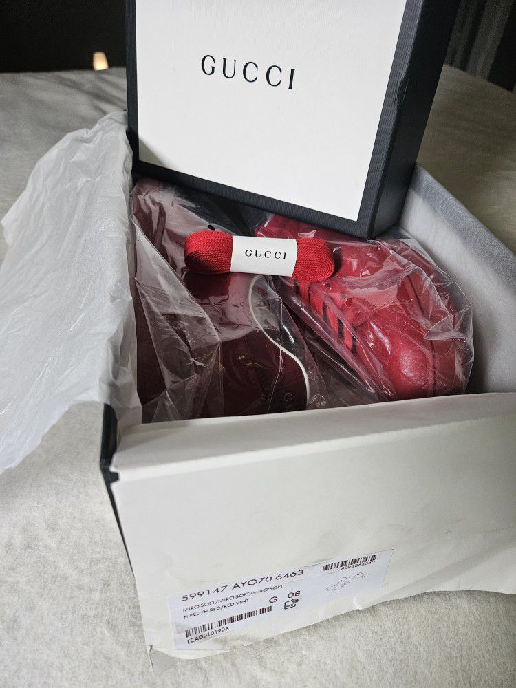 Authentic Gucci Red Ace Shoes