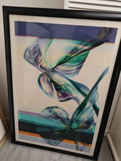 Framed Abstract Wall Art – 48” x 32” – Modern Decor