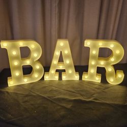 Table Top Lit BAR Sign