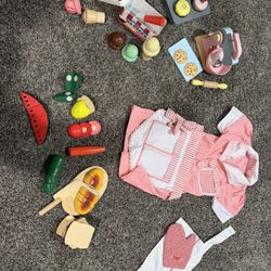 Melissa & Doug Wooden Play Food Set - Ice Cream, Baking, Fruits + Apron