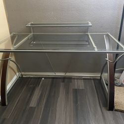 glass computer desk 