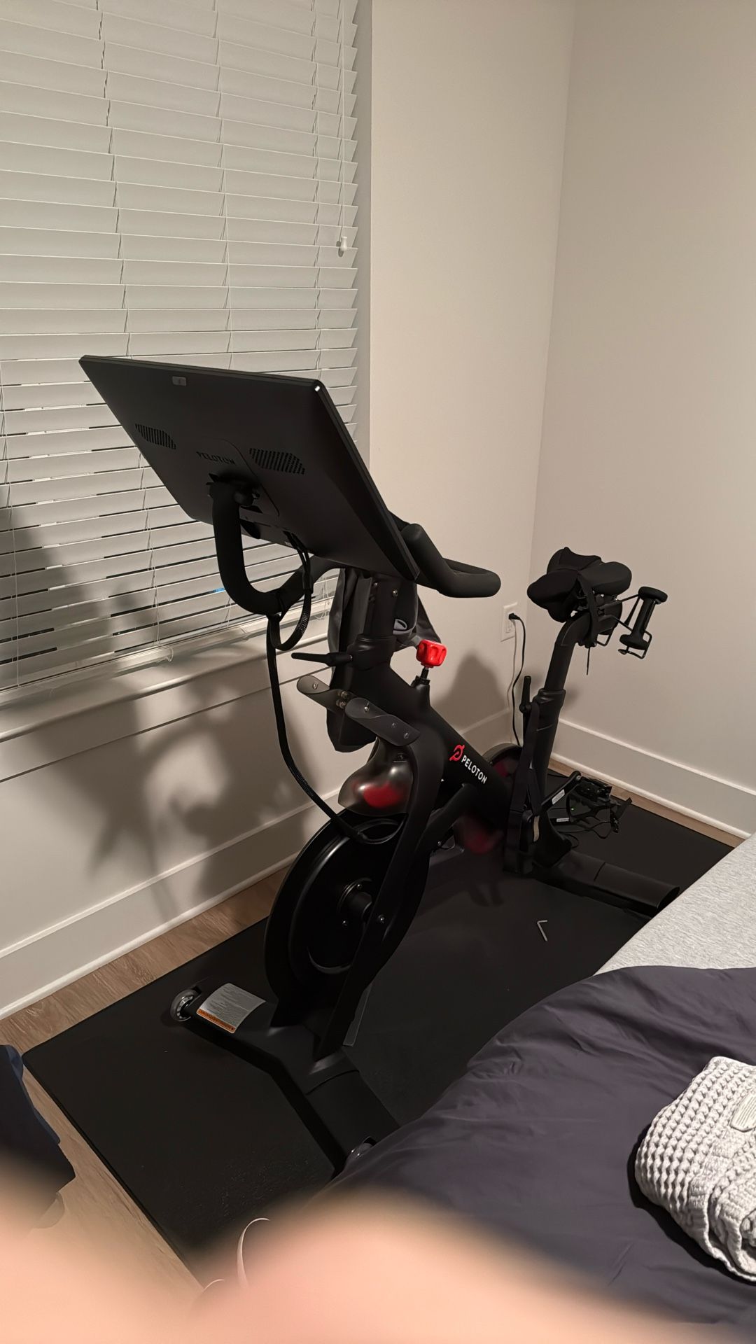 Peloton Bike with Weights, Mat