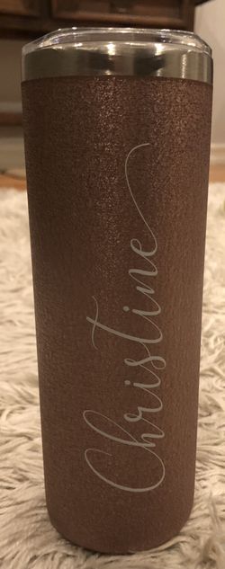 Personalized Rose Gold 20 oz. Stainless Steel Tumbler