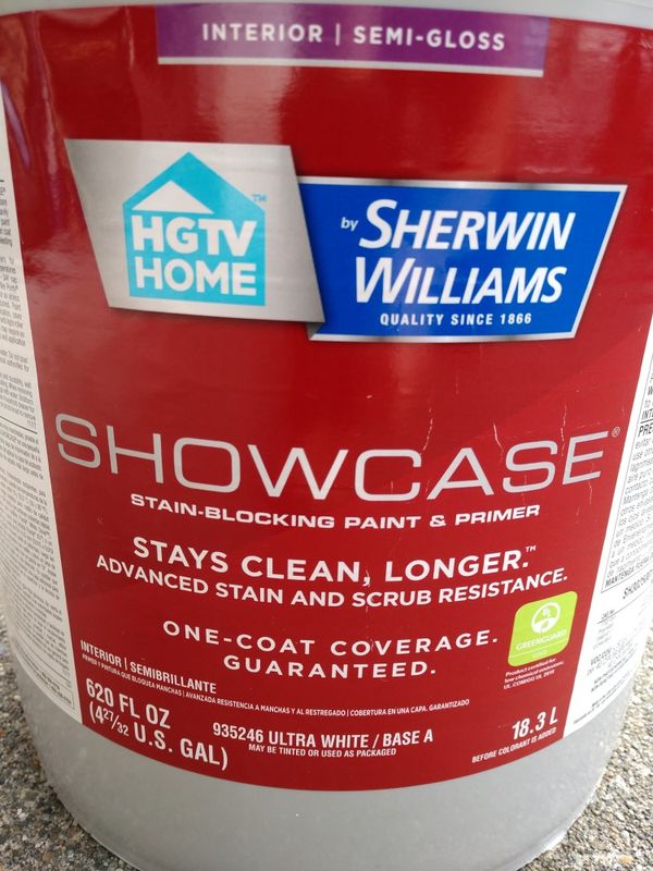 Brand New Full 5 Gallons Sherwin Williams Showcase SemiGloss Paint