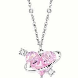 Pink Heart Necklace 