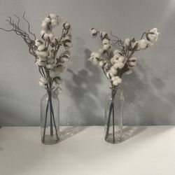2 Cotten Steamed Vases 
