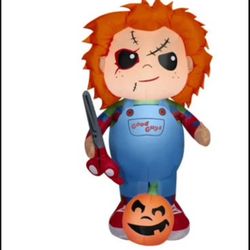5 Foot Child's Play Chucky Light Up Halloween Inflatable Lawn Decoration