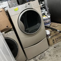 KENMORE ELITE GAS DRYER WITH PEDESTAL
