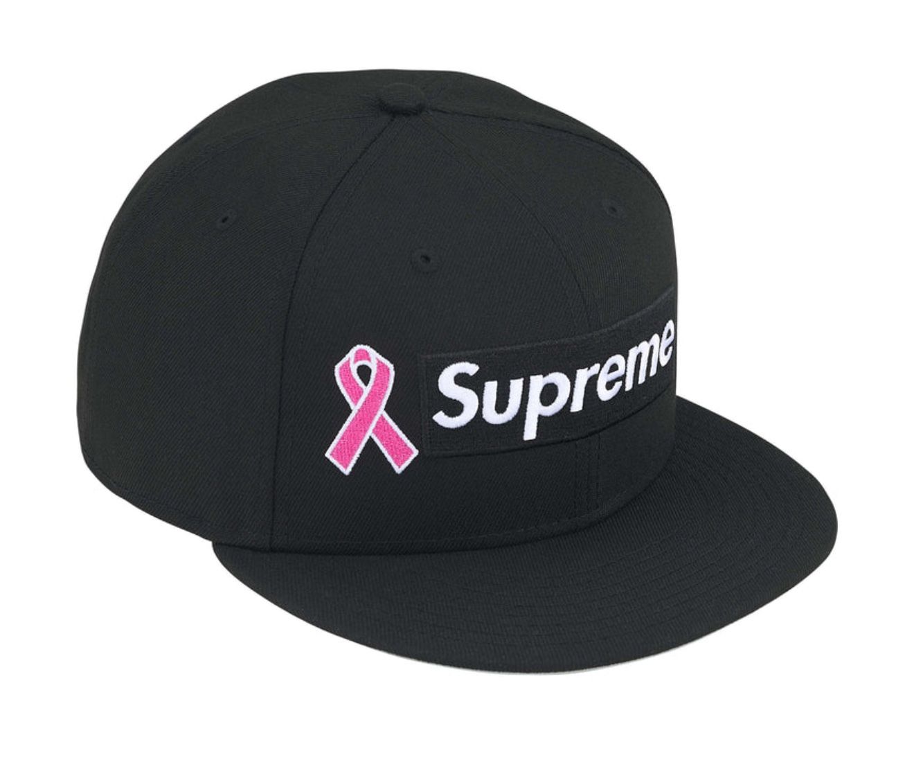 Supreme New Era Breast Cancer Awareness Box Logo Fitted Hat Black 