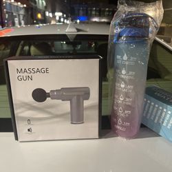 Massage Gun/ Motivational Water bottle Combo